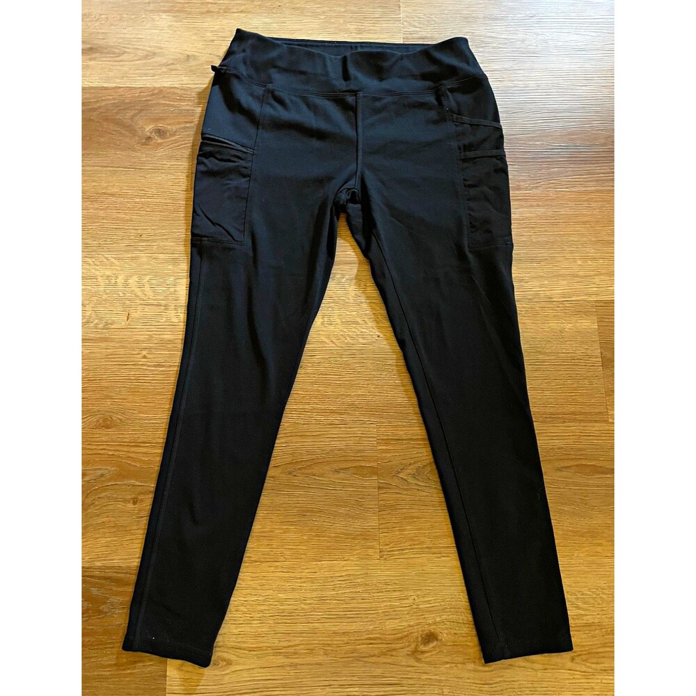 Carhartt Force Women’s M Black Ankle Leggings Mid Rise Pockets Stretch